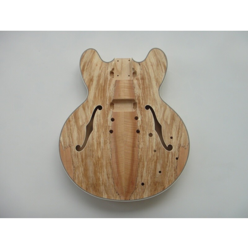 Afanti Maple Plywood Body with Spalted Maple Veneer DIY Electric Guitar Kit