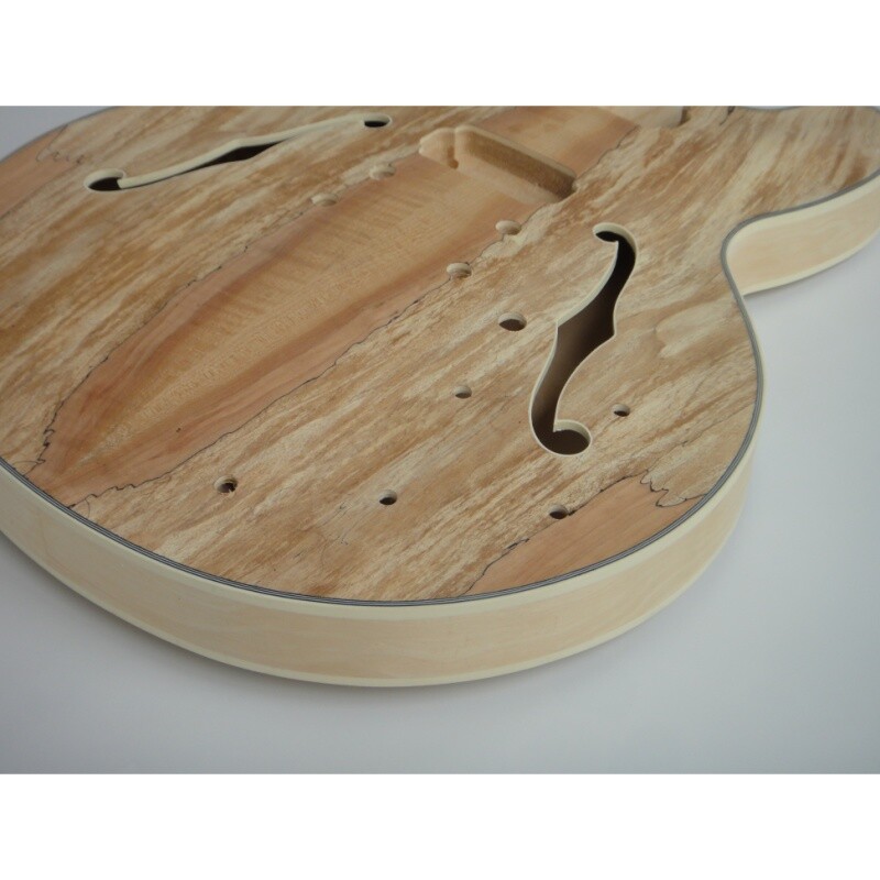 Afanti Maple Plywood Body with Spalted Maple Veneer DIY Electric Guitar Kit
