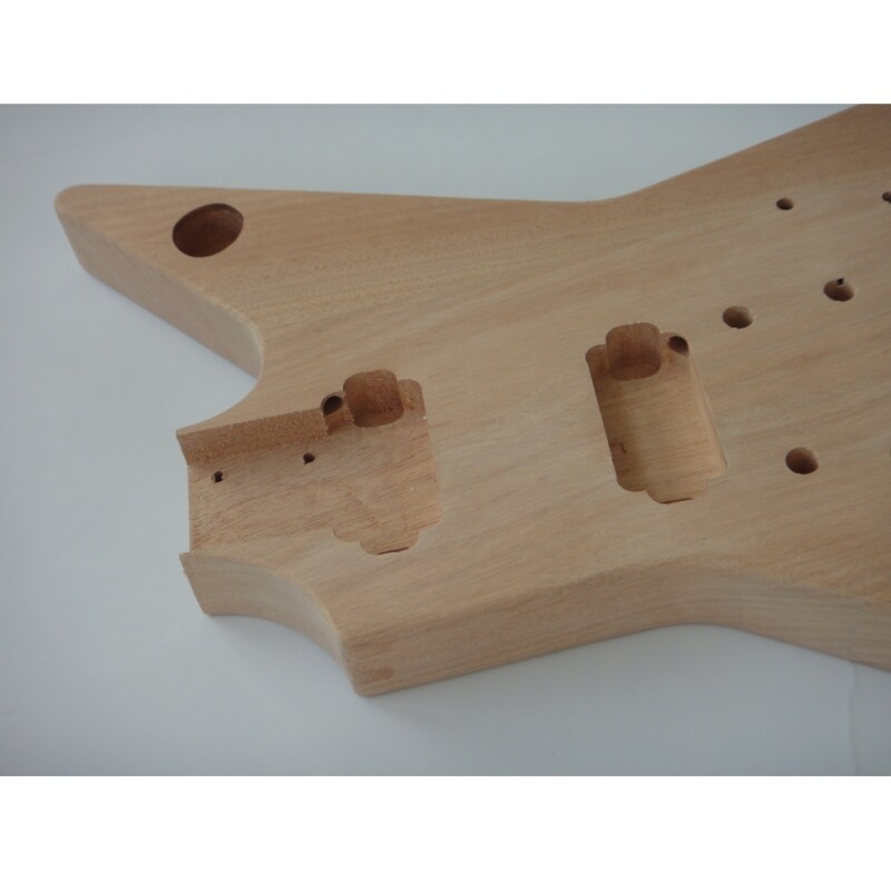 Afanti Unfinished Mahogany Body Ebony Fingerboard DIY Guitar Kit