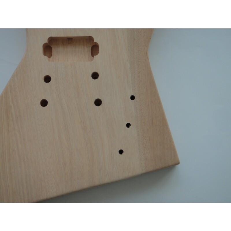 Afanti Unfinished Mahogany Body Ebony Fingerboard DIY Guitar Kit