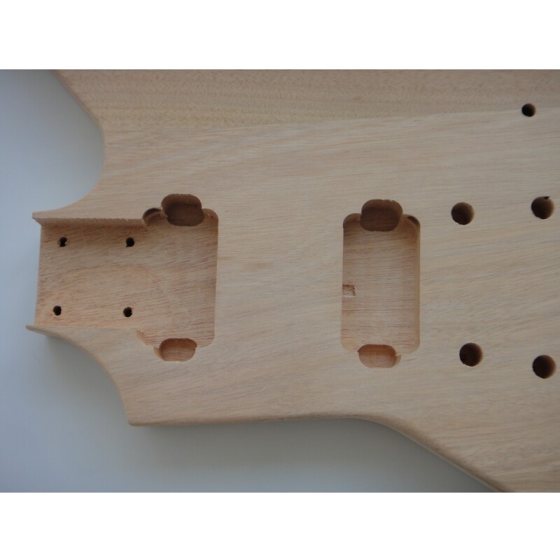 Afanti Unfinished Mahogany Body Ebony Fingerboard DIY Guitar Kit