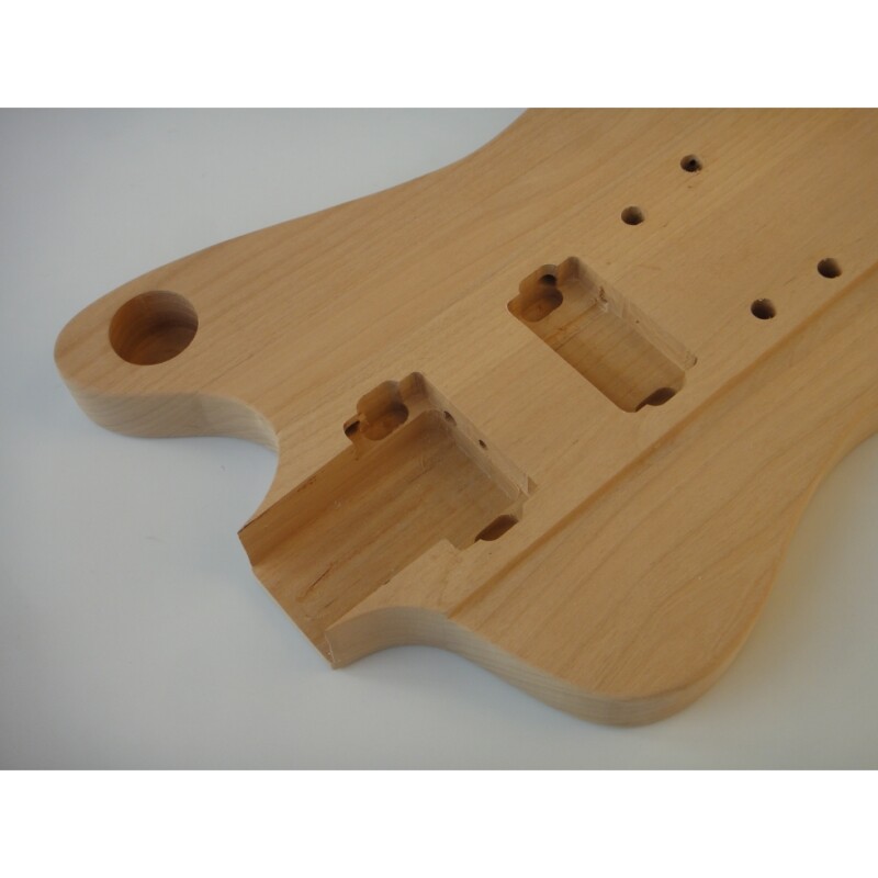 Afanti Blank Headstock Alder Body Ebony Fingerboard DIY Guitar Kit
