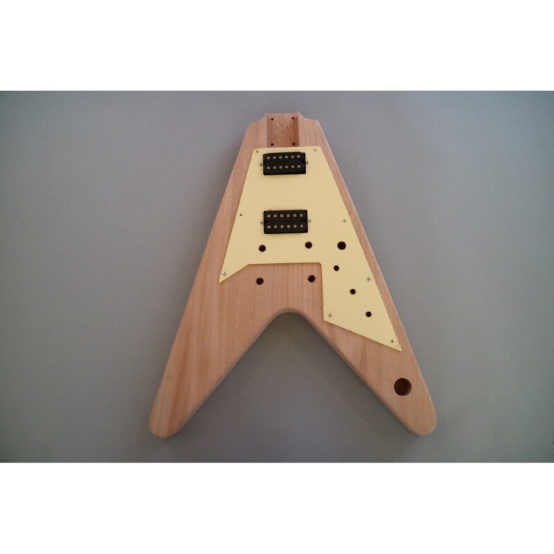 Afanti Unfinished Solid Mahogany Body Rosewood Fingerboard DIY Guitar Kit