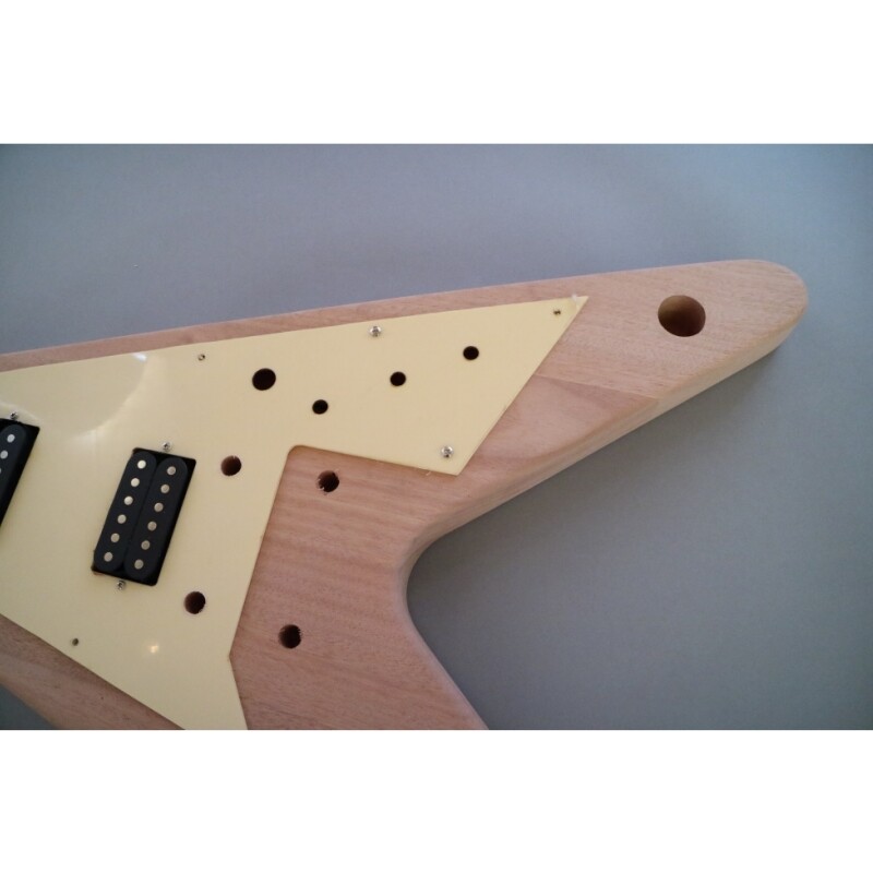 Afanti Unfinished Solid Mahogany Body Rosewood Fingerboard DIY Guitar Kit
