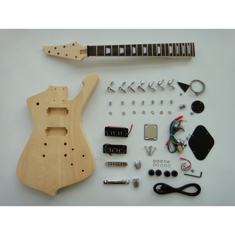 Afanti Unfinished Basswood Body Maple Neck 7 String Ice Guitar Kit