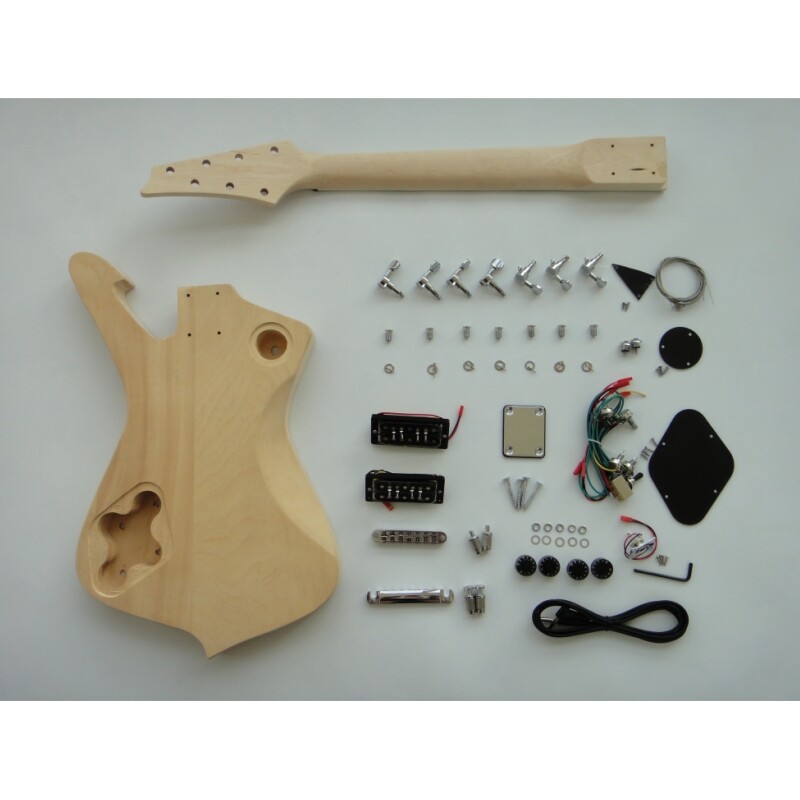 Afanti Unfinished Basswood Body Maple Neck 7 String Ice Guitar Kit