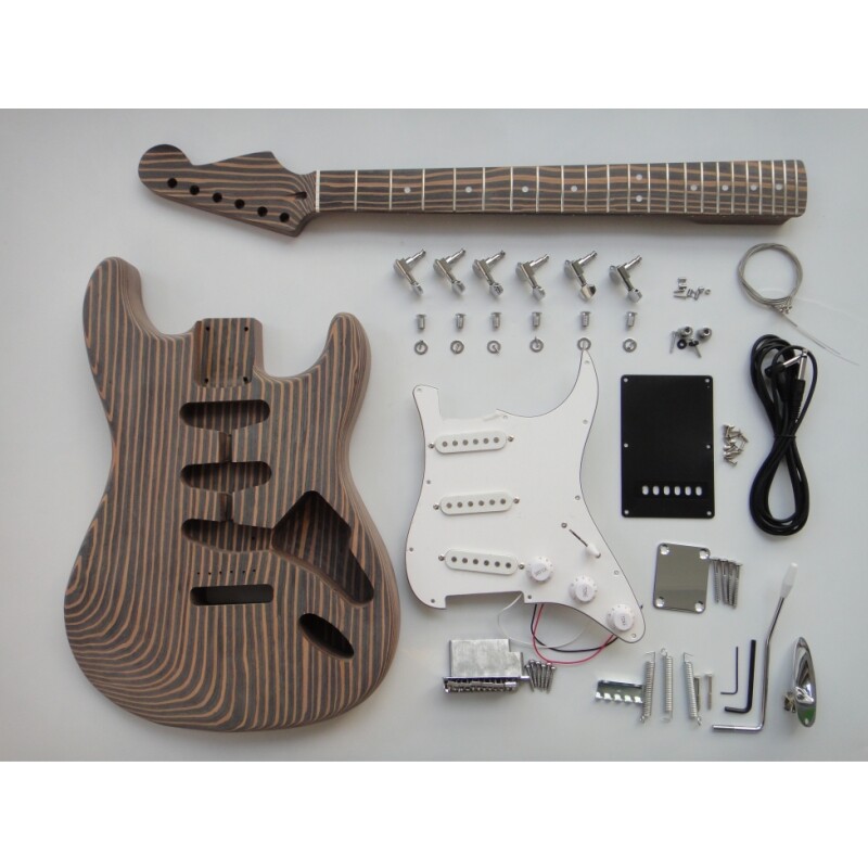 Afanti Customized Zebrwood DIY St Electric Guitar Kit Afanti Customized Zebrwood DIY St Electric Guitar Kit