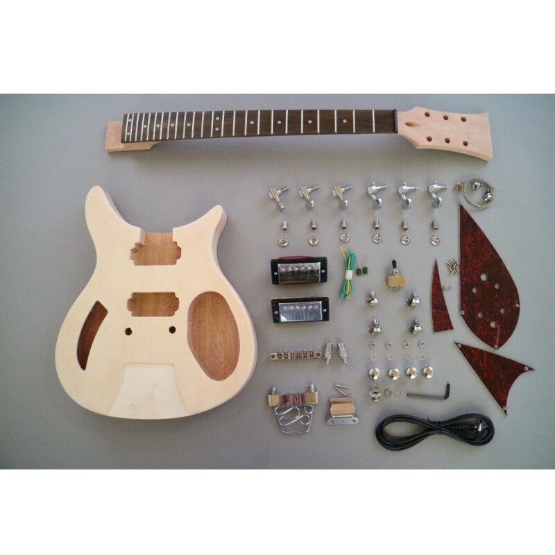 Afanti Customized Semi-Hollow Mahogany Body Build Your Own DIY Guitar Kit