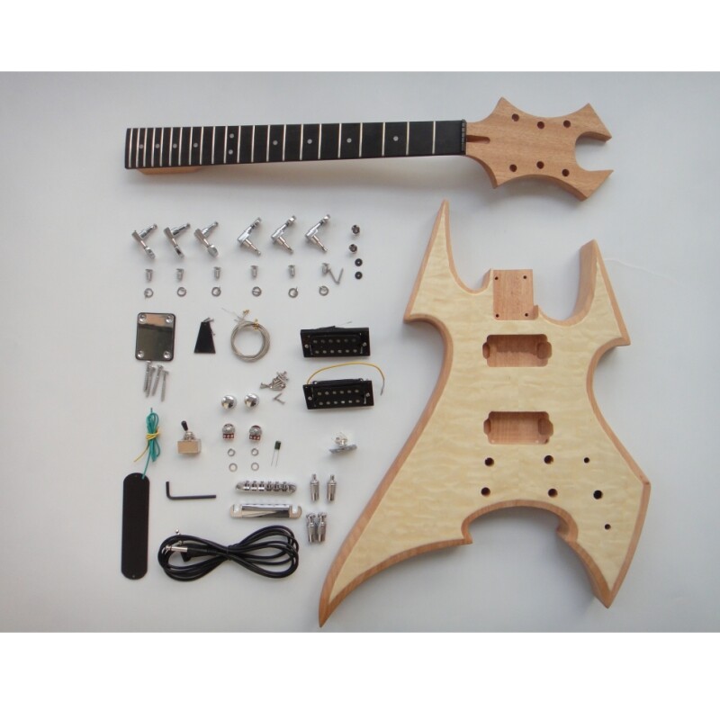 Afanti Mahogany Body with Quilted Maple Veneer Electric Guitar Kit