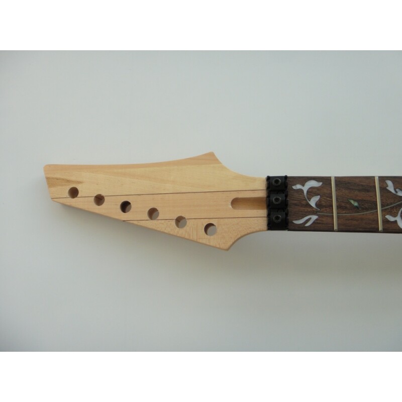 Afanti Unfinished Basswood Body Rosewood Fingerboard Double Locking DIY Guitar Kit