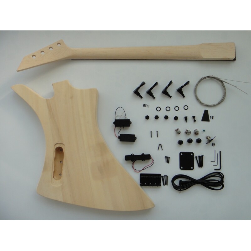 Afanti Alder Body Maple Neck EX 4 Strings Bass Guitar Kit