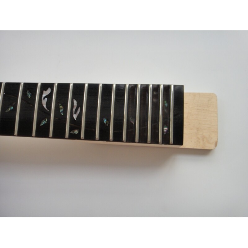 Afanti Unfinished Solid Body Vine Inlay Rosewood Fingerboard Double Locking DIY Guitar Kit