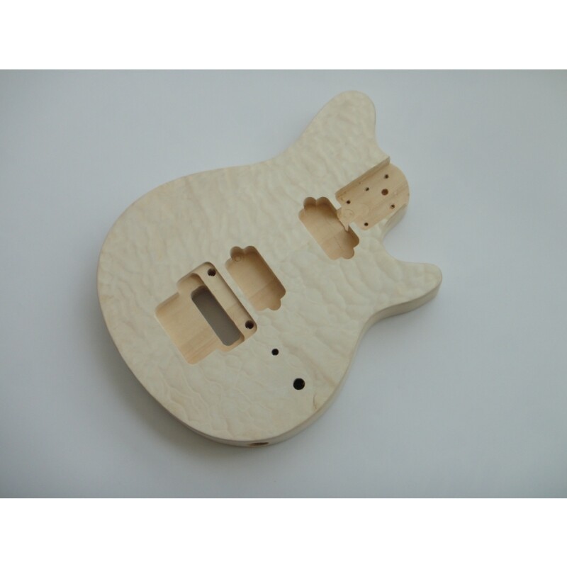 Afanti Customized Zebra HH Pickup Quilted Maple Veneer DIY Electric Guitar Kit