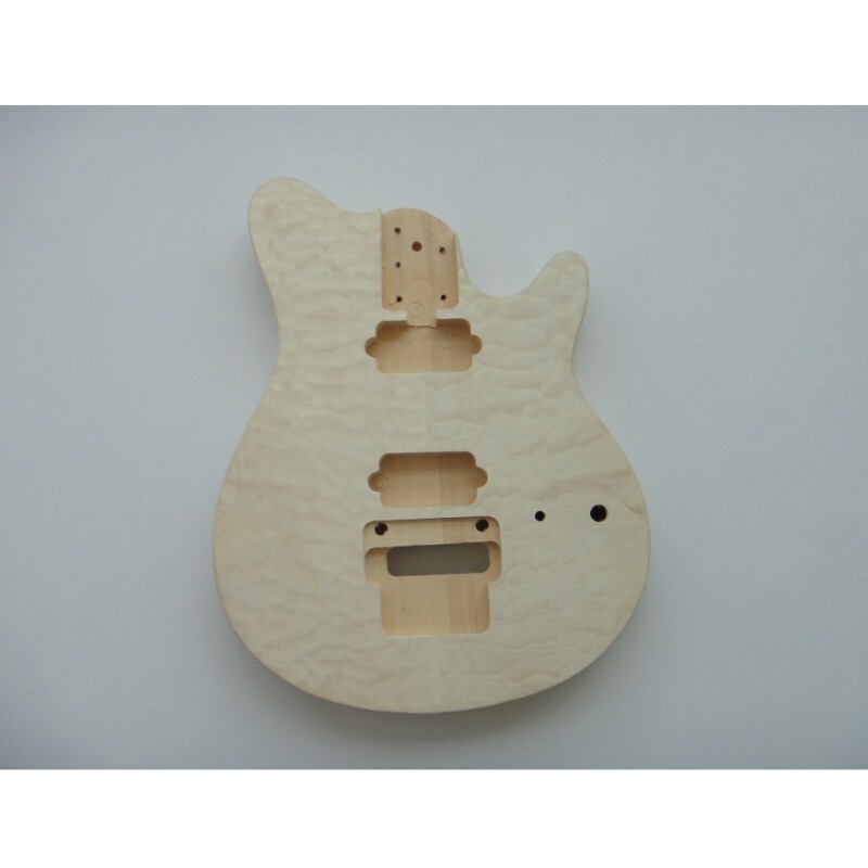 Afanti Customized Zebra HH Pickup Quilted Maple Veneer DIY Electric Guitar Kit