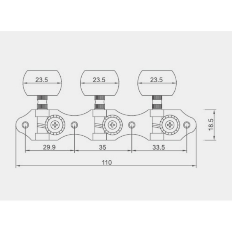 Afanti Black Classical Guitar Tuning Machine with 1:18 Ratio