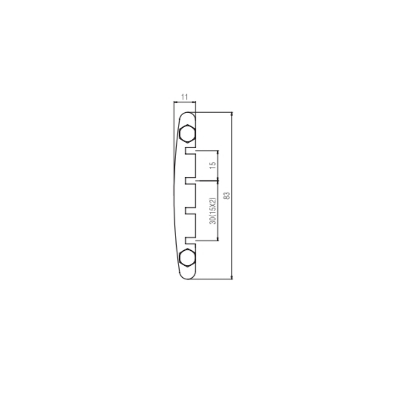 Afanti Chrome 4 String Bass Guitar Tailpiece