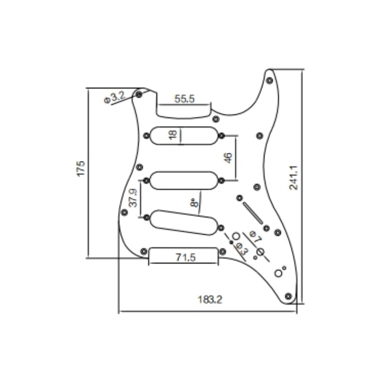 Afanti Electric Guitar Pickguard (AP-1008)