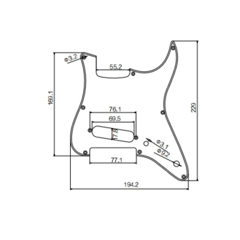 Afanti Electric Guitar Pickguard (AP-1014)