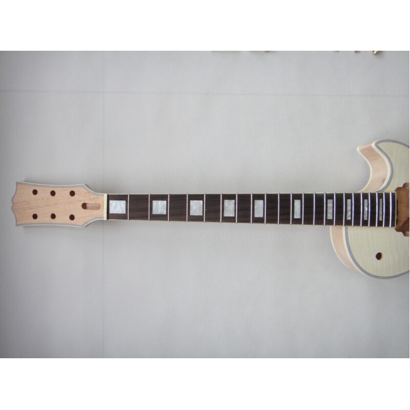 Afanti Unfinished Mahogany Body with Flamed Maple Top Lp Electric Guitar Kit