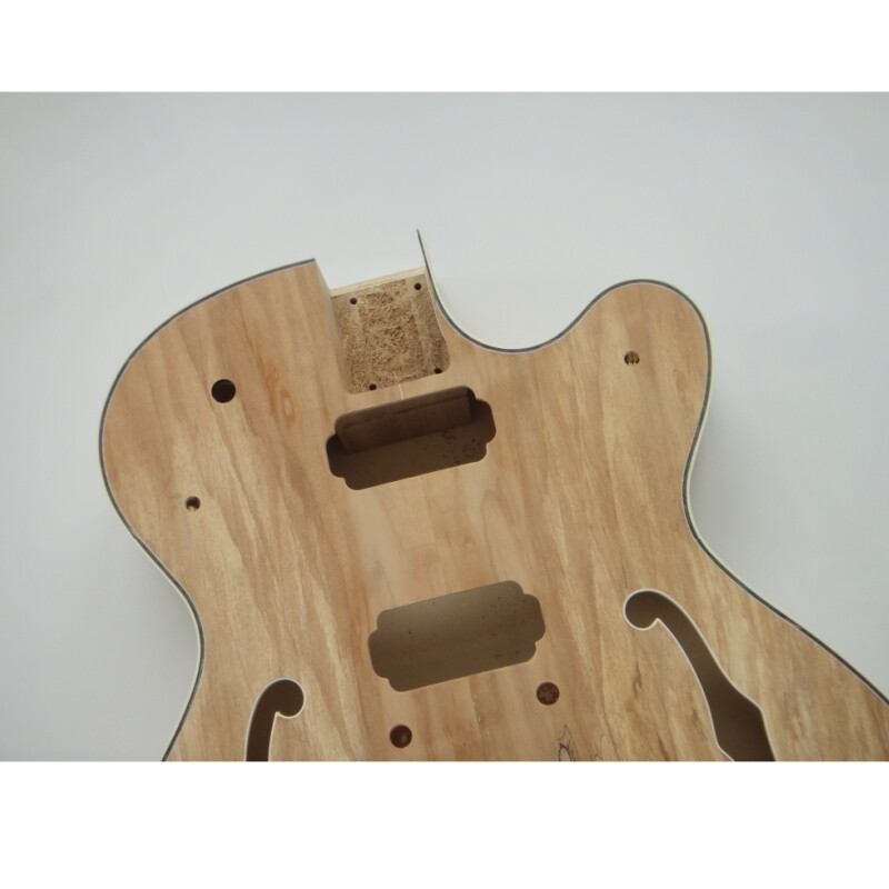Afanti Maple Plywood Body with Spalted Maple Veneer Gold Hardware DIY Guitar Kit