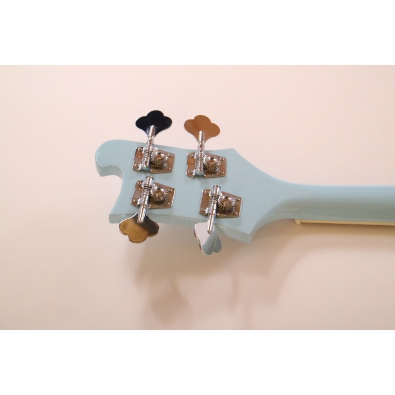 Afanti Semi-Hollow Light Blue Body Rick Electric Bass Guitar