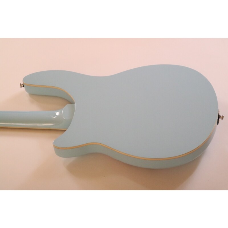 Afanti Semi-Hollow Light Blue Body Rick Electric Bass Guitar