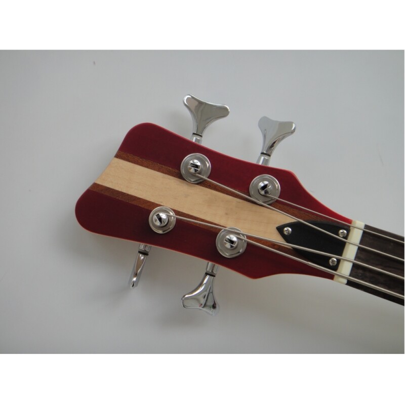 Afanti Red Neck Through Ash Body Rosewood Fingerboard 4 String Electric Bass Guitar