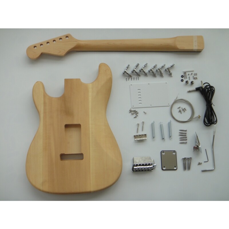 Afanti 6 Strings Basswood Body Maple Neck Unfinished Electric Guitar Kit