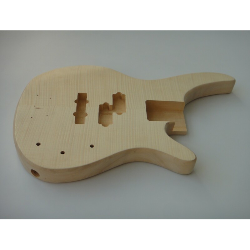 Afanti Basswood Body with Flamed Maple Veneer 4 Strings Bass Guitar