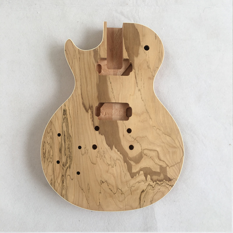Afanti Mahogany body with Spalted Maple veneer build your own Guitar kit