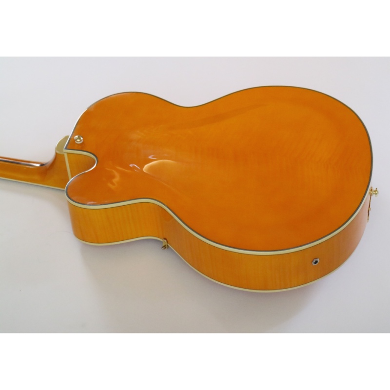 Afanti Hollow Maple Plywood Body Electric Guitar with Flamed Maple Veneer