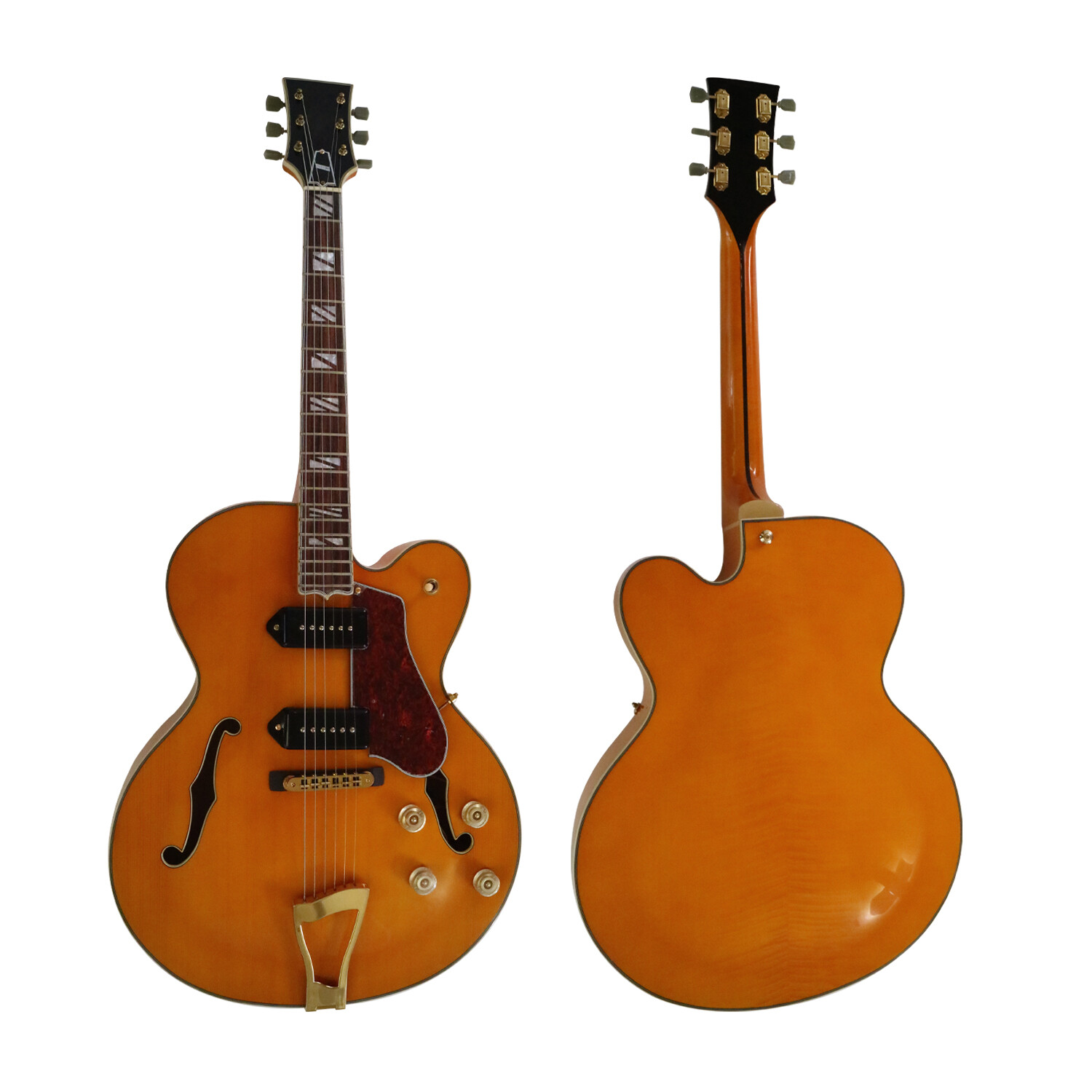 Afanti Hollow Maple Plywood Body Electric Guitar with Flamed Maple Veneer