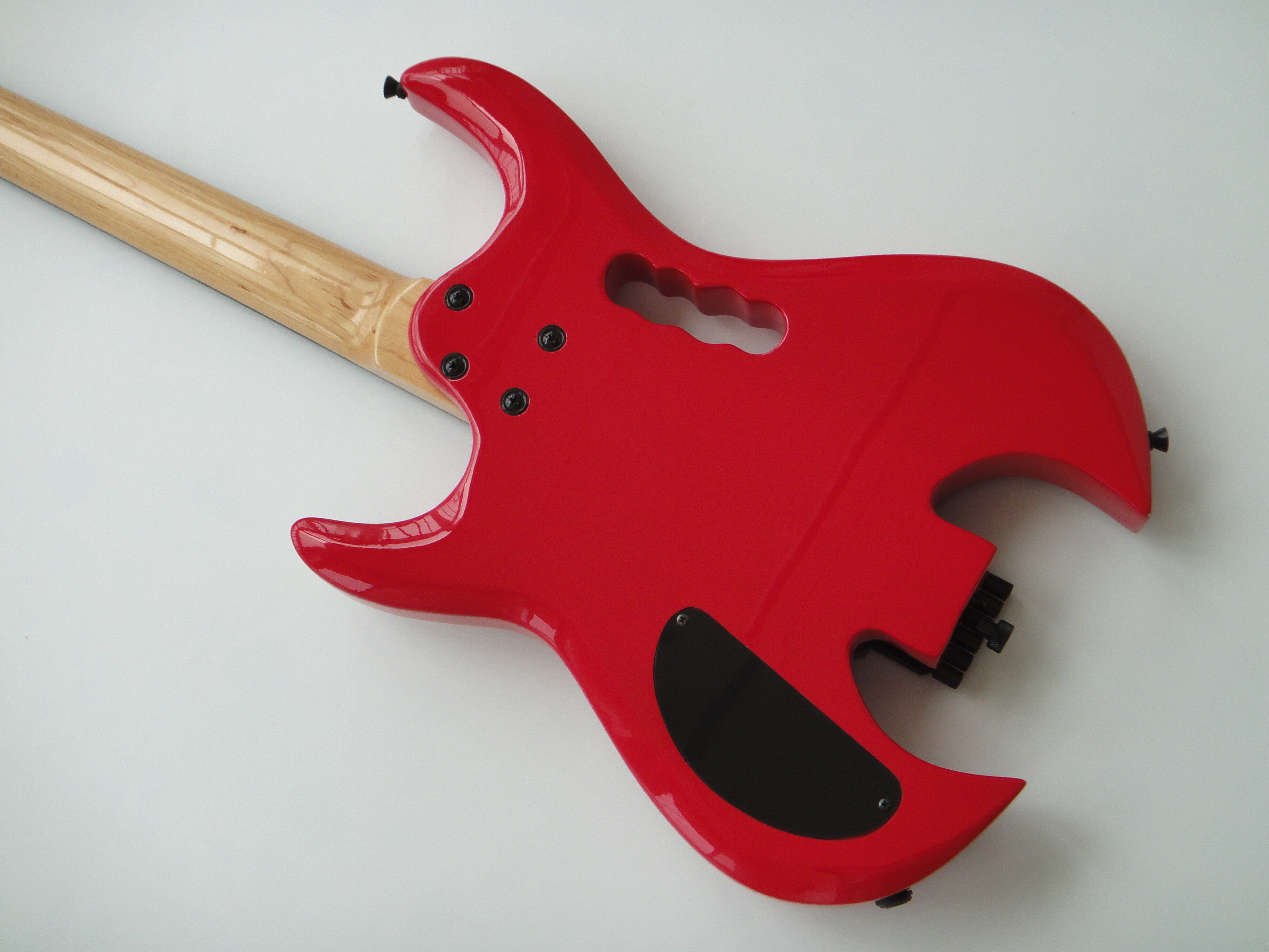 Afanti Customized Headless Hsh Double Locking 6 String Red Color Electric Guitar