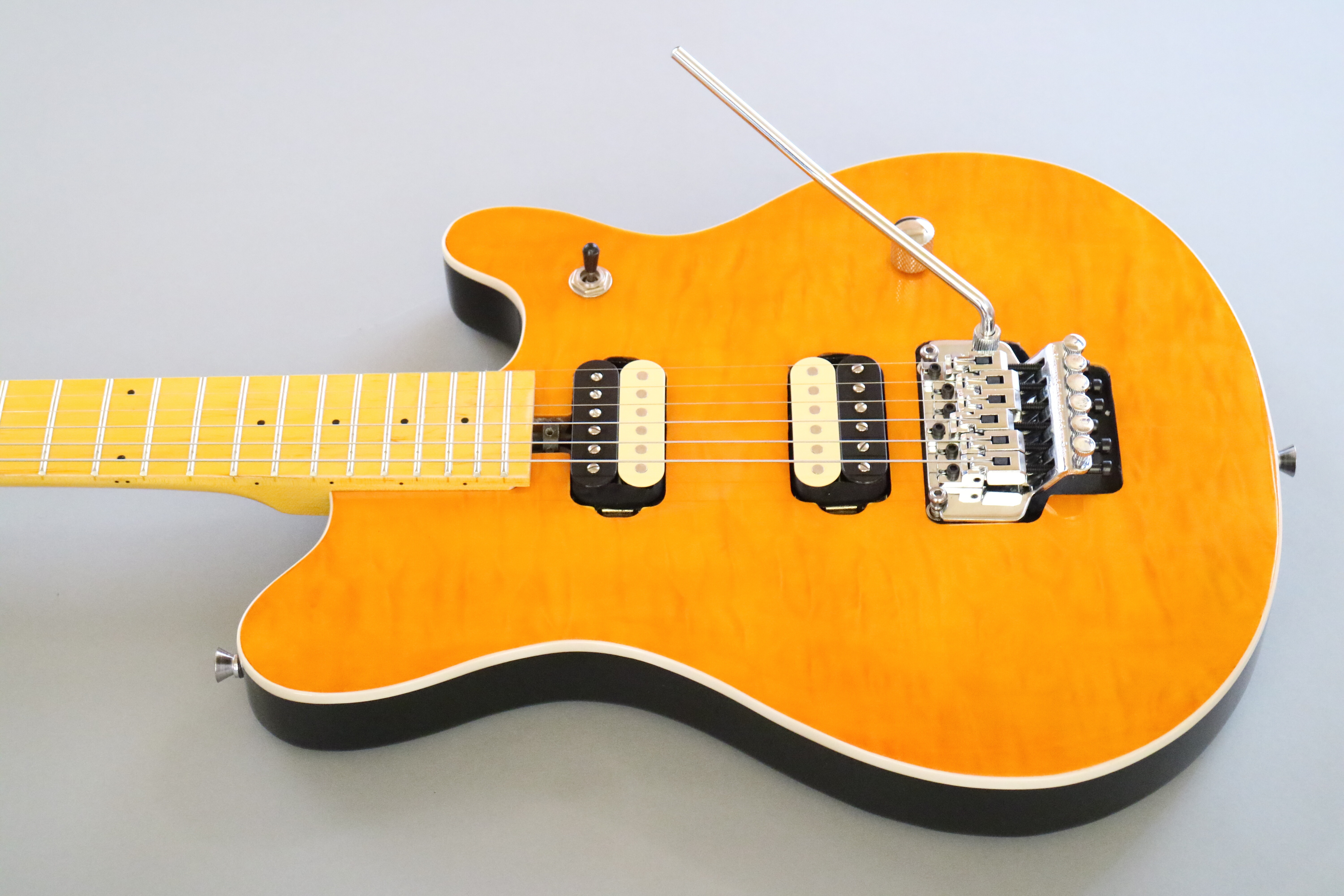 Afanti customized zebrawood pickup double locking tremolo bridge quilted maple electric guitar