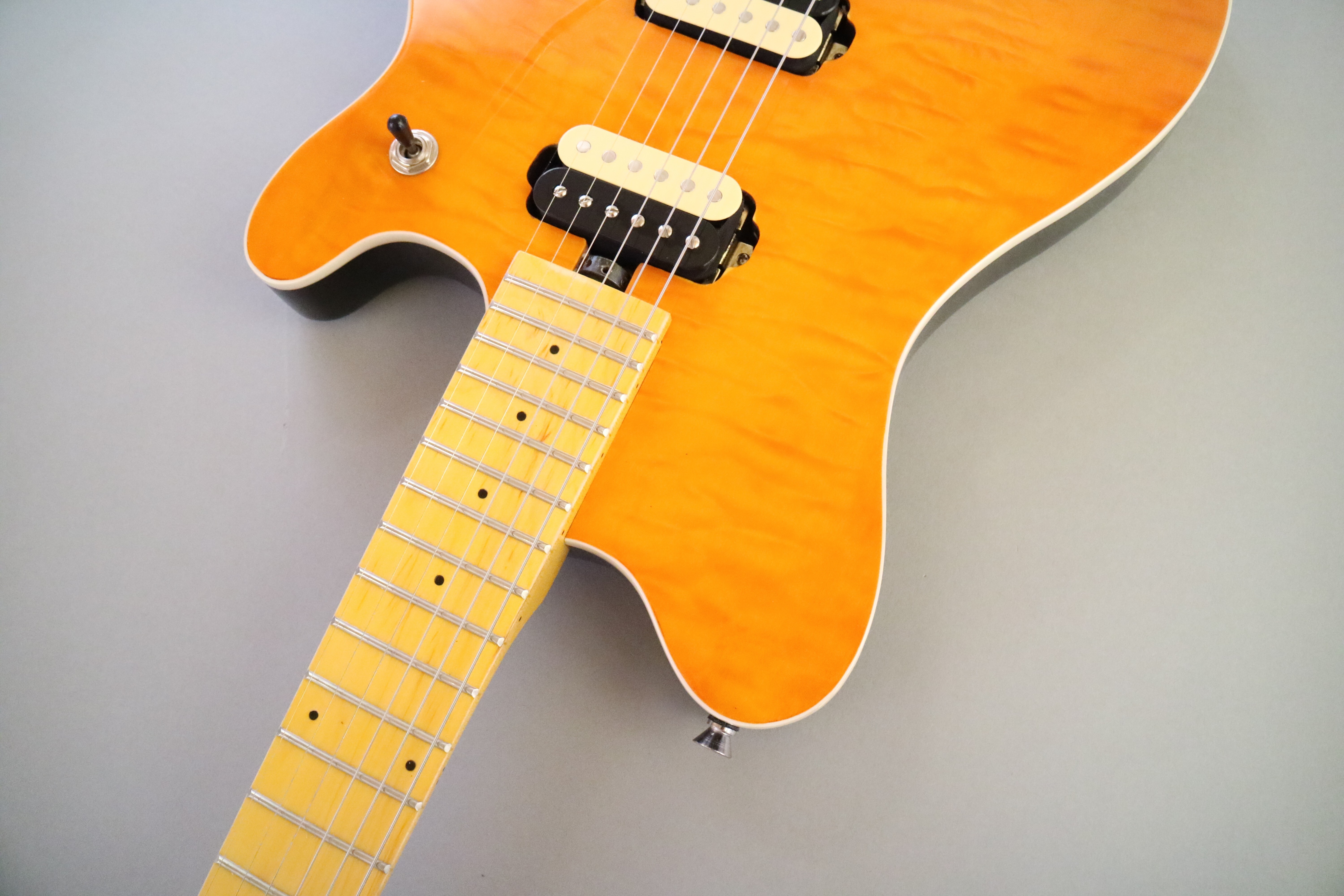 Afanti customized zebrawood pickup double locking tremolo bridge quilted maple electric guitar