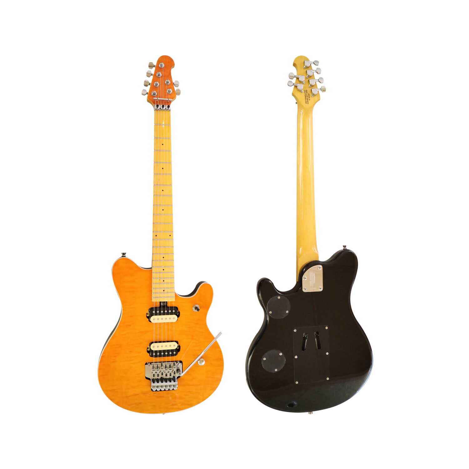Afanti customized zebrawood pickup double locking tremolo bridge quilted maple electric guitar