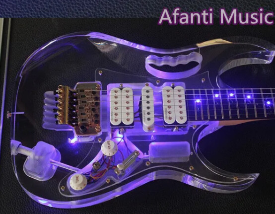 Afanti Music / Acrylic LED Jem Electric Guitar