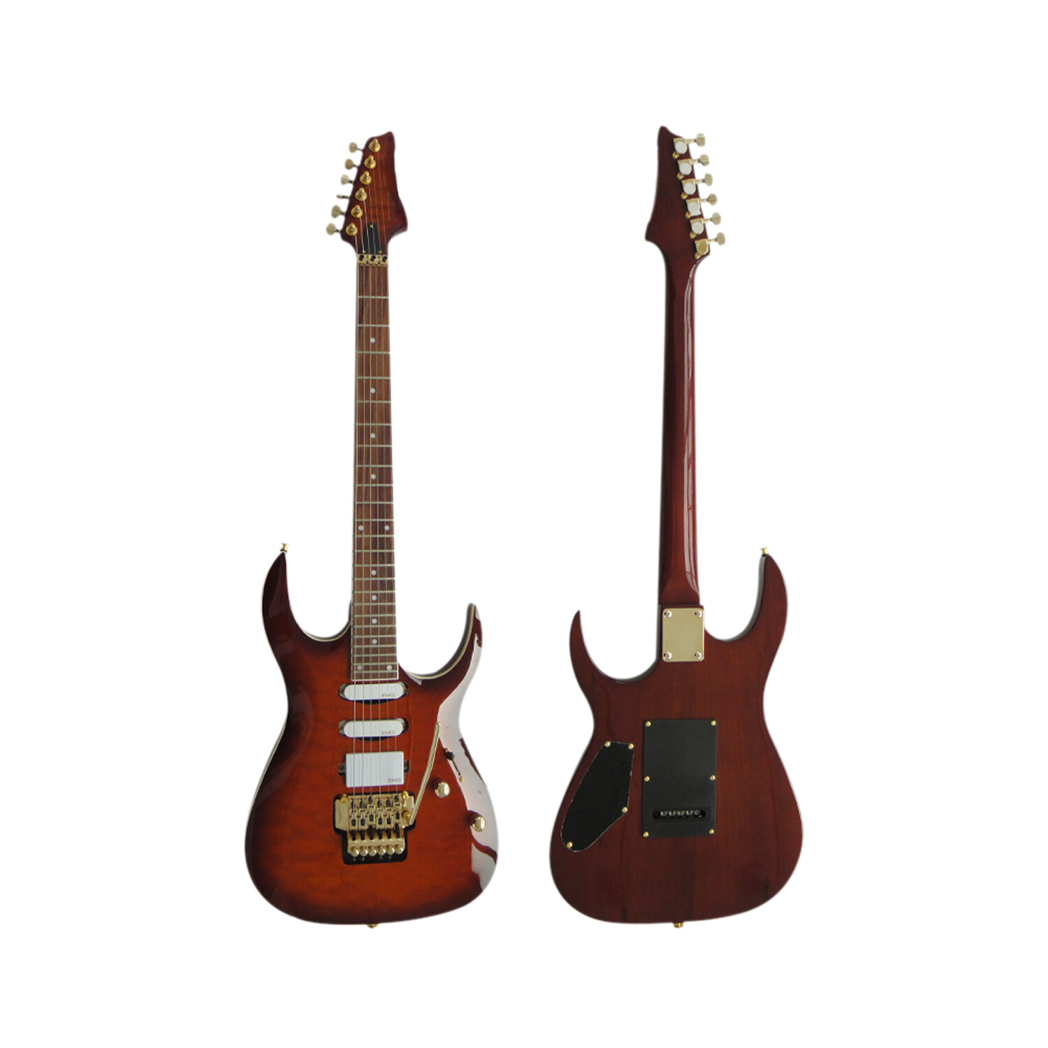 Afanti Mahogany Body with Brown Quilted Maple Veneer Electric Guitar