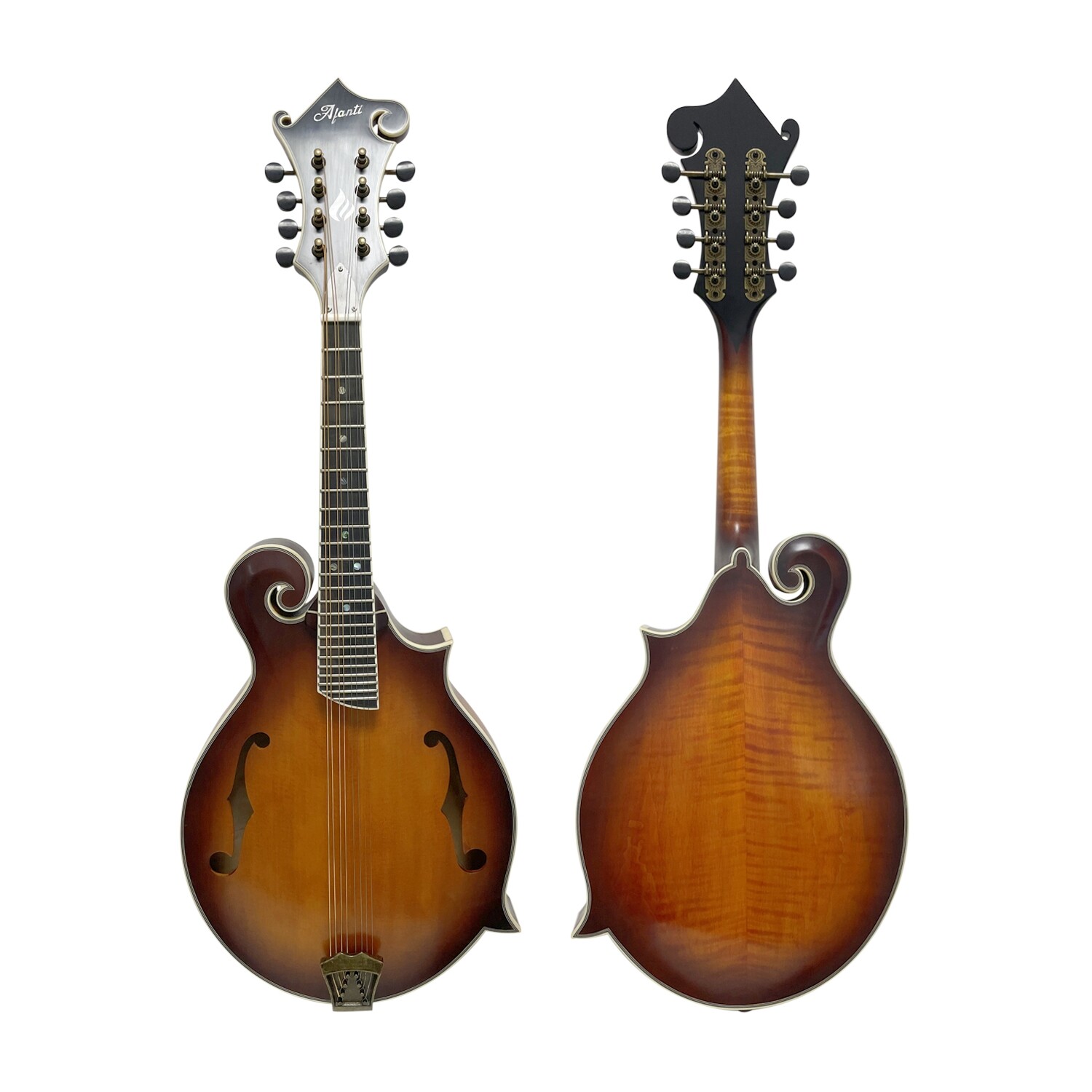 East Luthier Hand made all solid 3A wood Sunburst F style Mandolin Guitar East Luthier Hand made all solid 3A wood Sunburst F style Mandolin Guitar