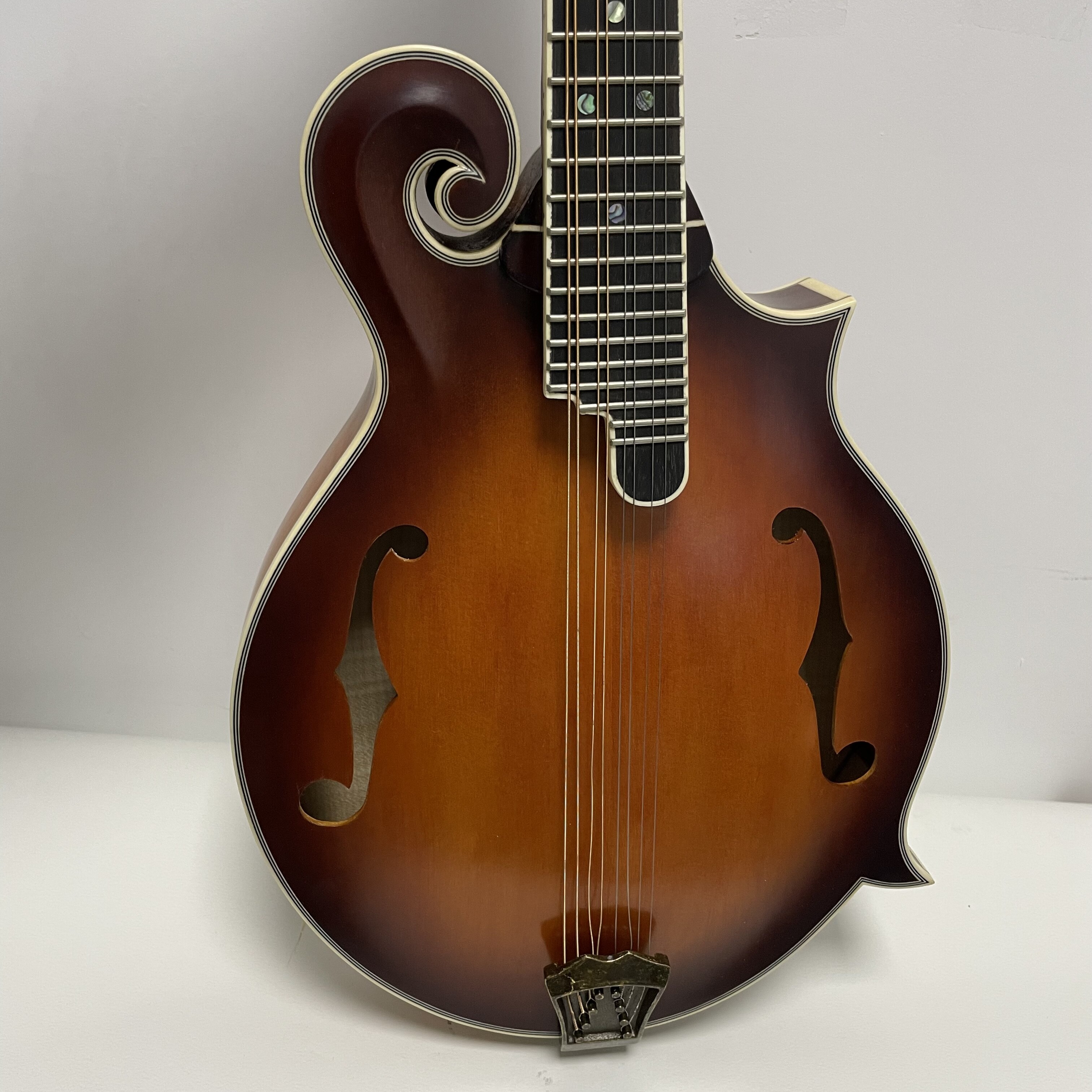 East Luthier Hand Made All Solid 3A Wood Sunburst F Style Mandolin