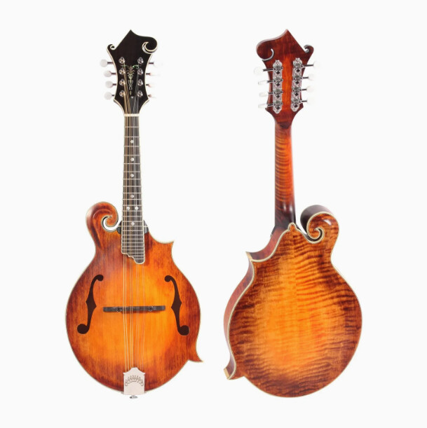 Afanti Solid AAA Flamed Maple Back F Style Mandolin Musical Instruments