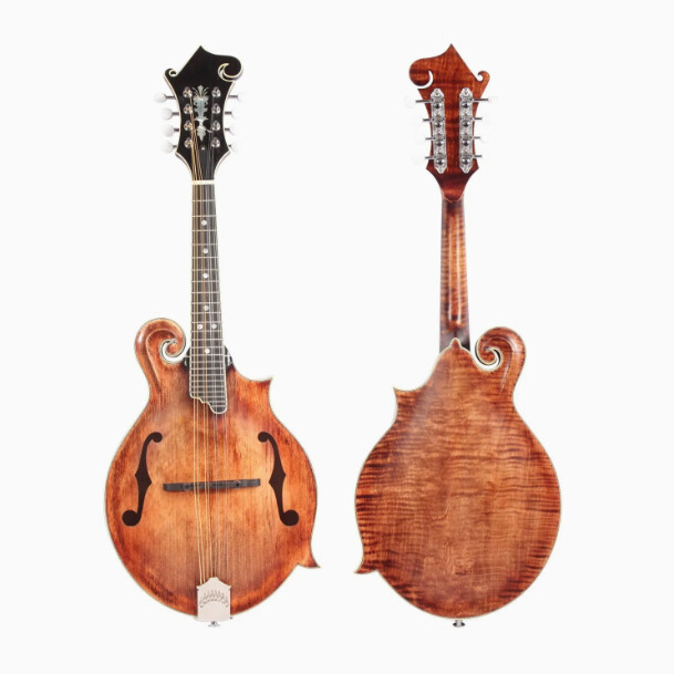 Afanti All Solid Wood One Piece Flamed Maple Back Mandolin Musical Instruments
