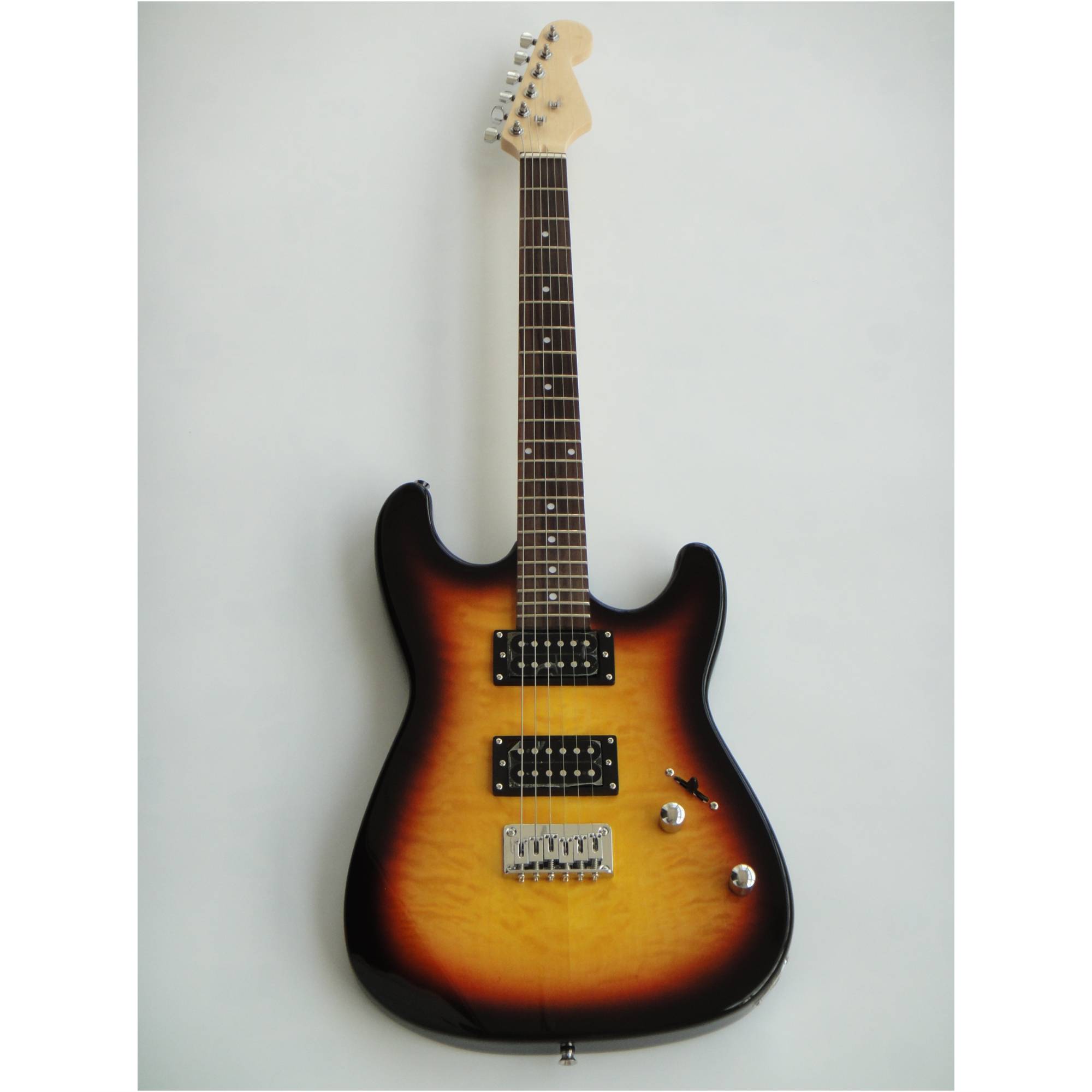 Afanti Sunburst Mahogany Body with Quilted Maple Top St Electric Guitar