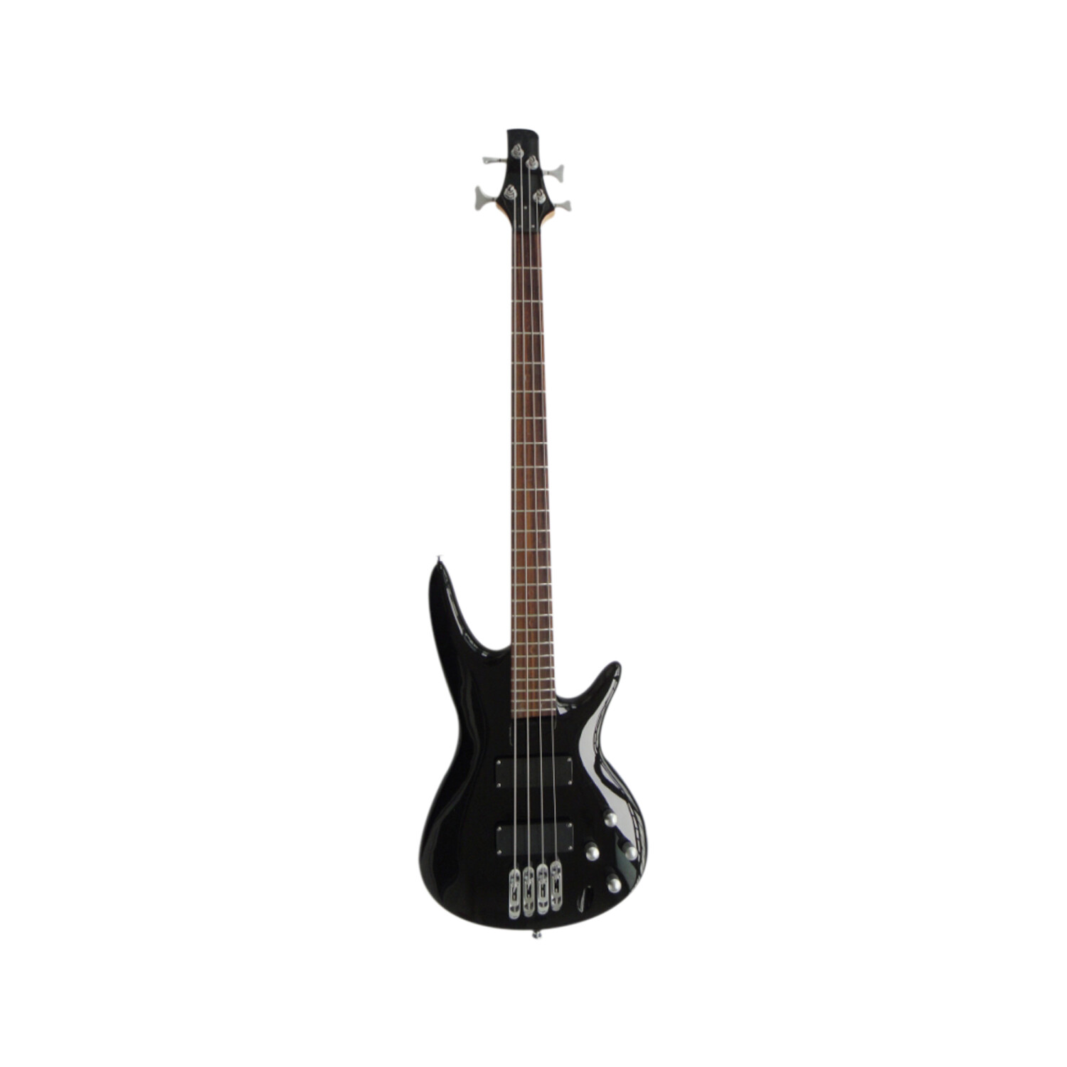 Afanti Mahogany Body Maple Neck Black 4 String Bass Guitar