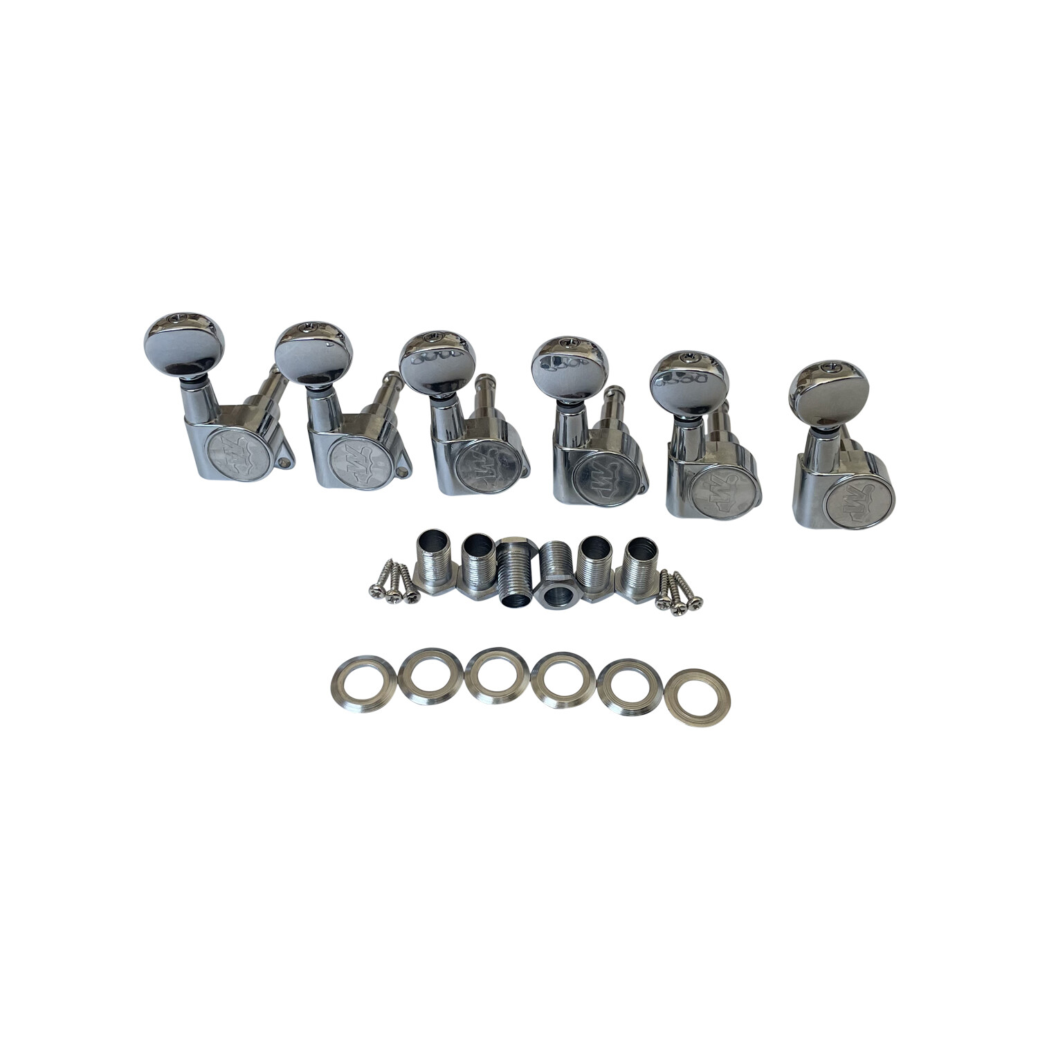 Afanti Sealed 6R Inline Chrome Electric Guitar Tuning Key Pegs