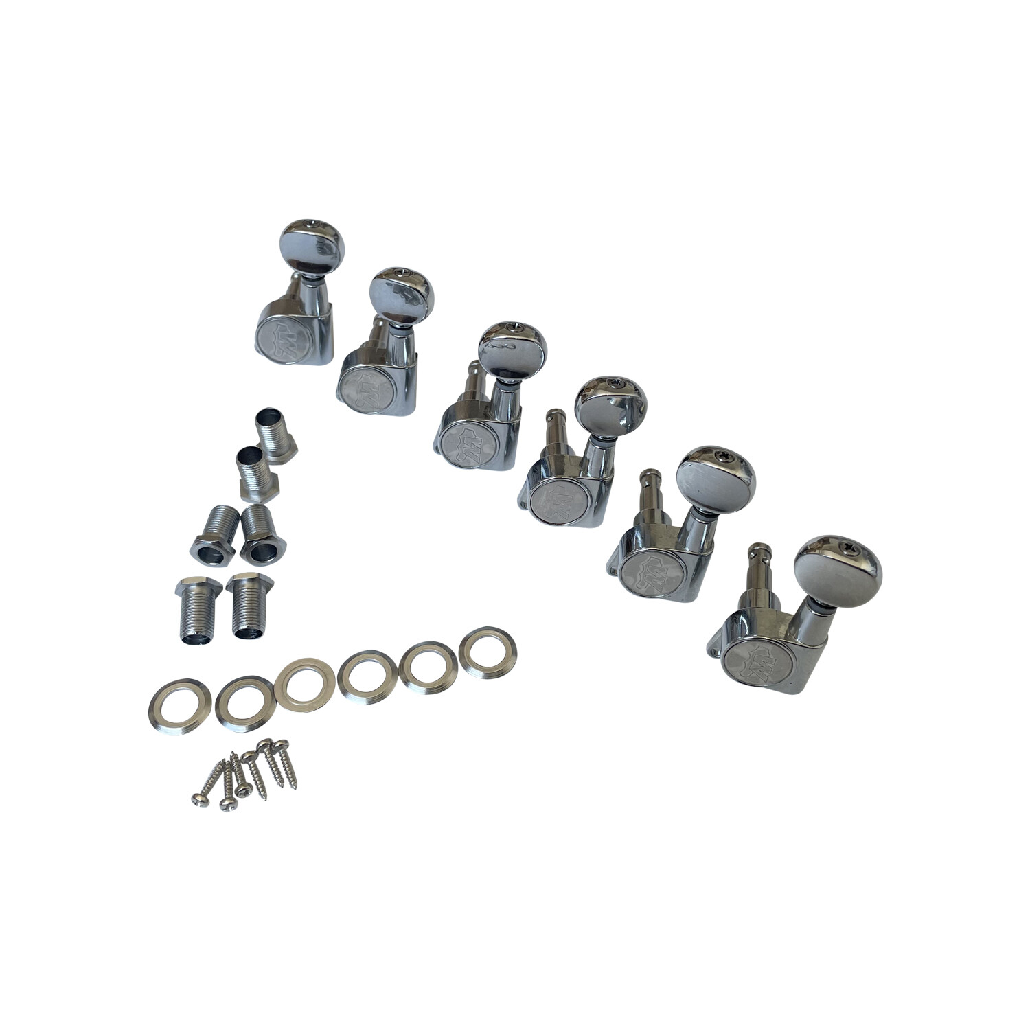 Afanti Sealed 6L Inline Chrome Electric Guitar Tuning Key Pegs