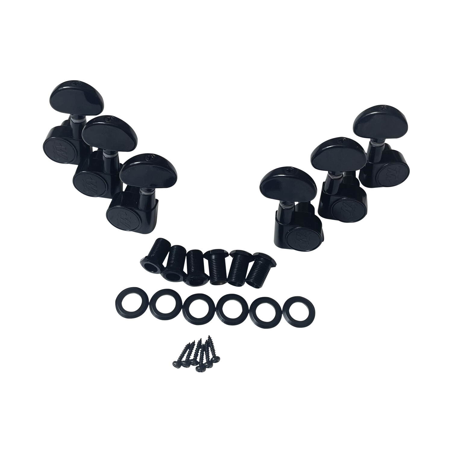 Afanti Black 3R3L Sealed Electric Guitar Tuning Machine