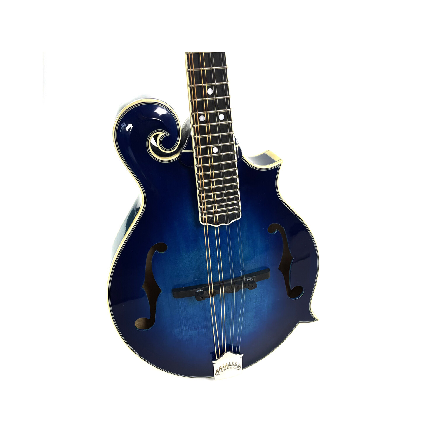 Afanti AB solid Flamed Maple Back and Side Blue Color F Mandolin