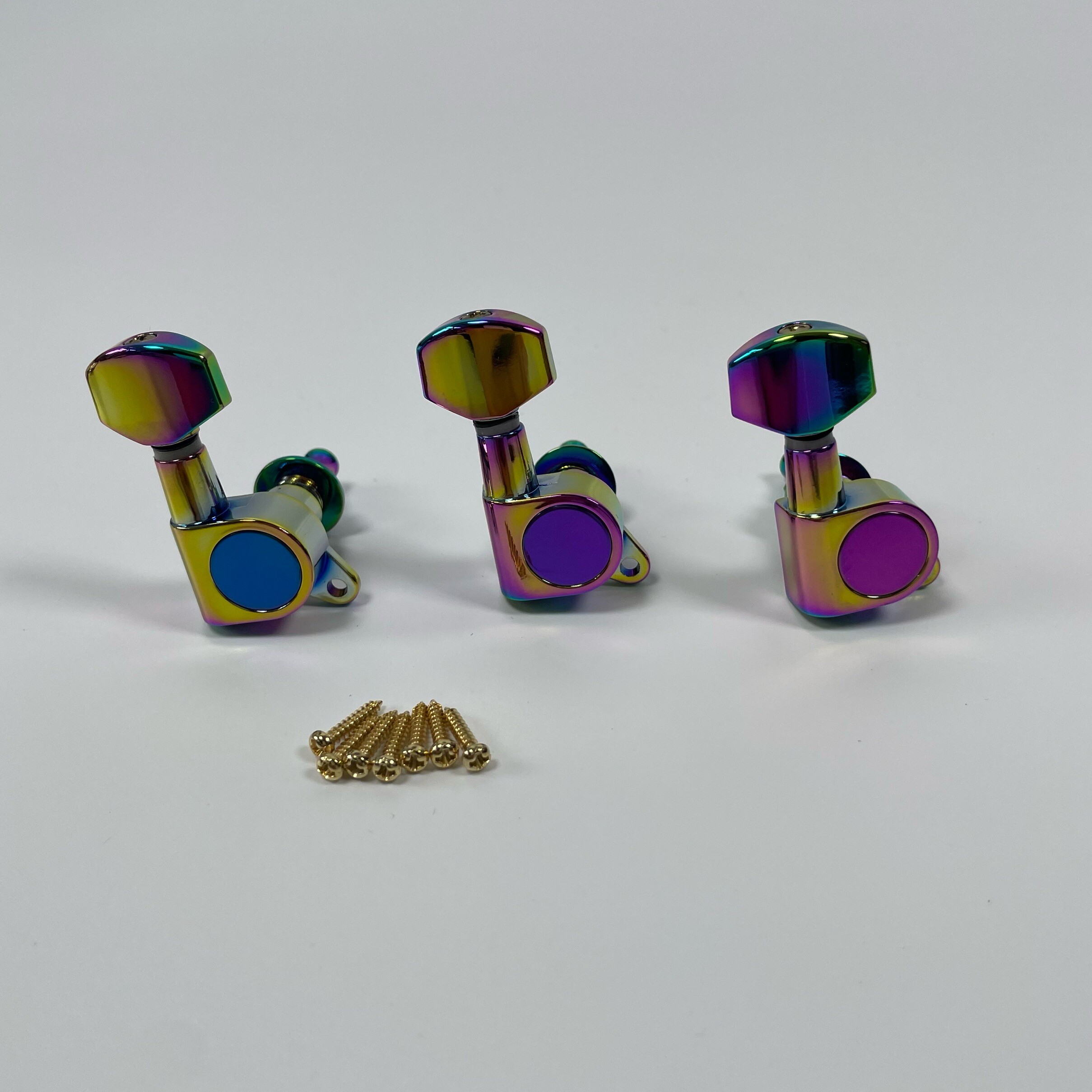 Titanium Rainbow 3L3R Sealed Electric Guitar Tuners for DIY Guitar Replacement Parts