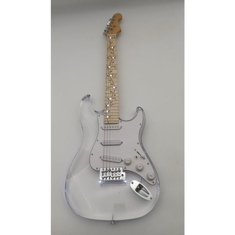 Afanti ST Model Maple Neck Acrylic LED Light Electric Guitar